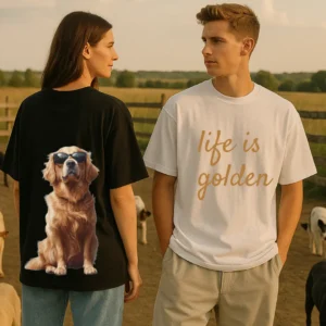 Golden Vibes – Oversized Unisex T-Shirt