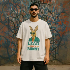 Lead Like a Bunny – Oversized Unisex T-Shirt