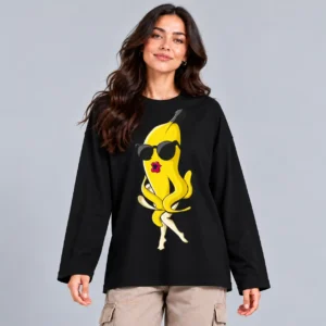 Cool Banana Oversized Long Sleeve Tee